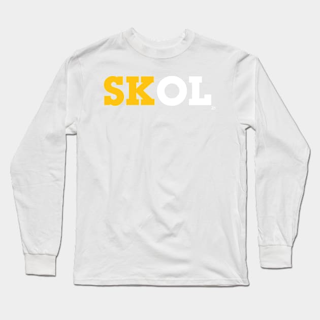 Block Script "SKOL" Long Sleeve T-Shirt by dhartist